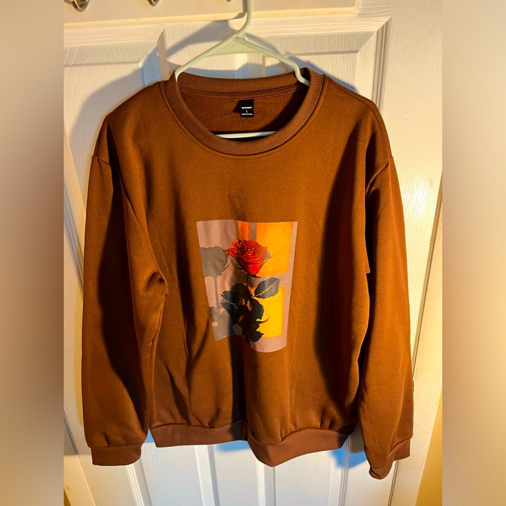 mens longsleeve shirt brown